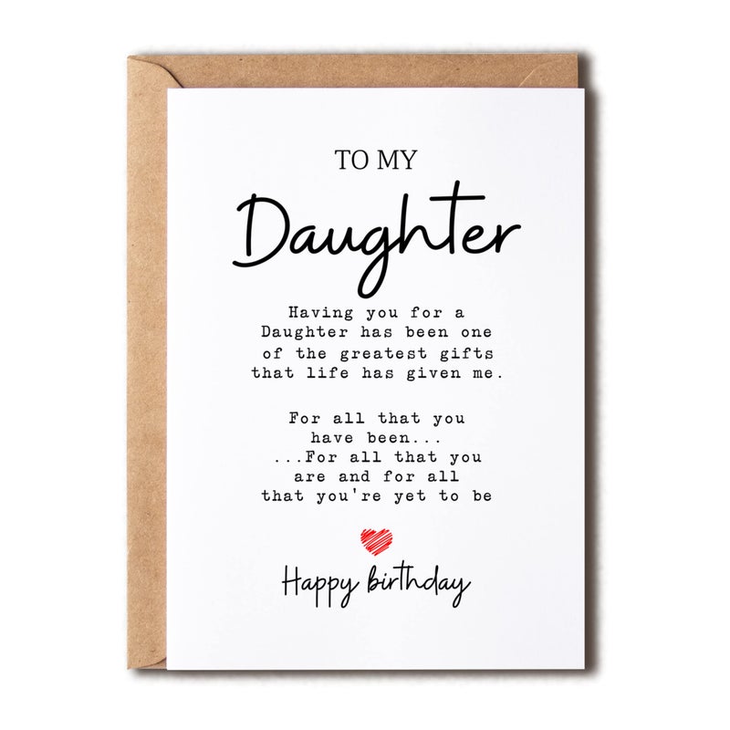 IRIDESCENT To My Dearest - Birthday Card for Daughter - 'Daughter, My Greatest Gift' - Perfect for Daughter's Birthday or Christmas - Image 1