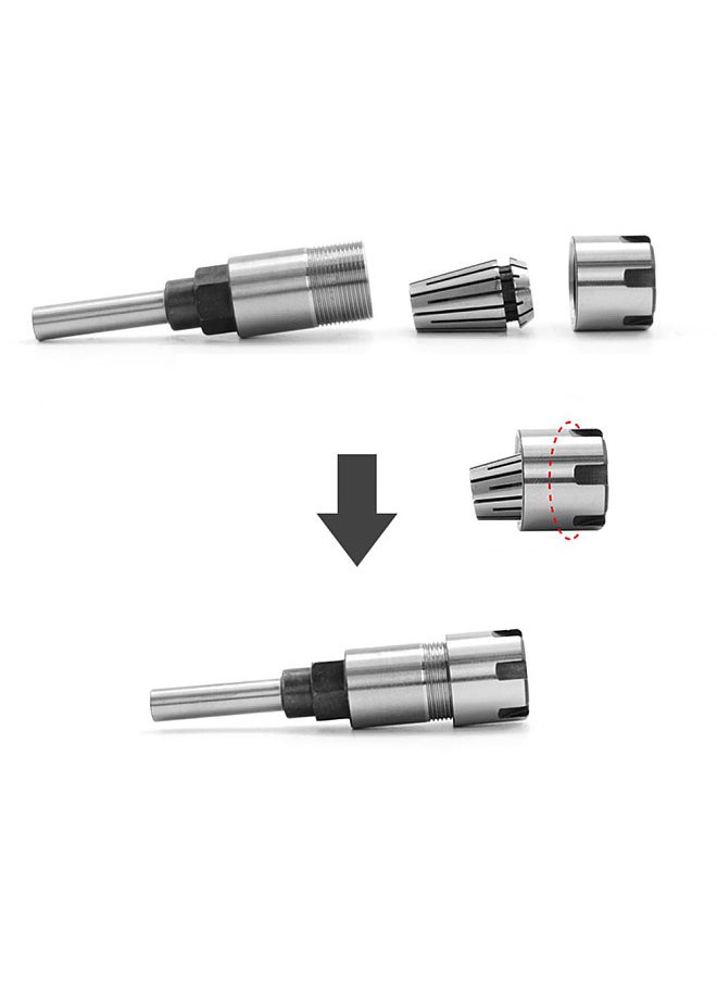 Generic - Spring Steel 8mm Shank Router Bit Extension Rod Milling Cutter Extender Collet Holder Adapter with ER16-8 8mm Collet Chuck - Image 1