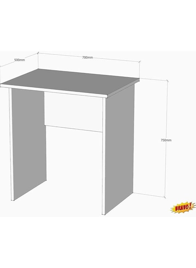 MODERN HOME Contemporary White Study Desk – Compact & Stylish Workstation for Home or Office Use.  - Image 3