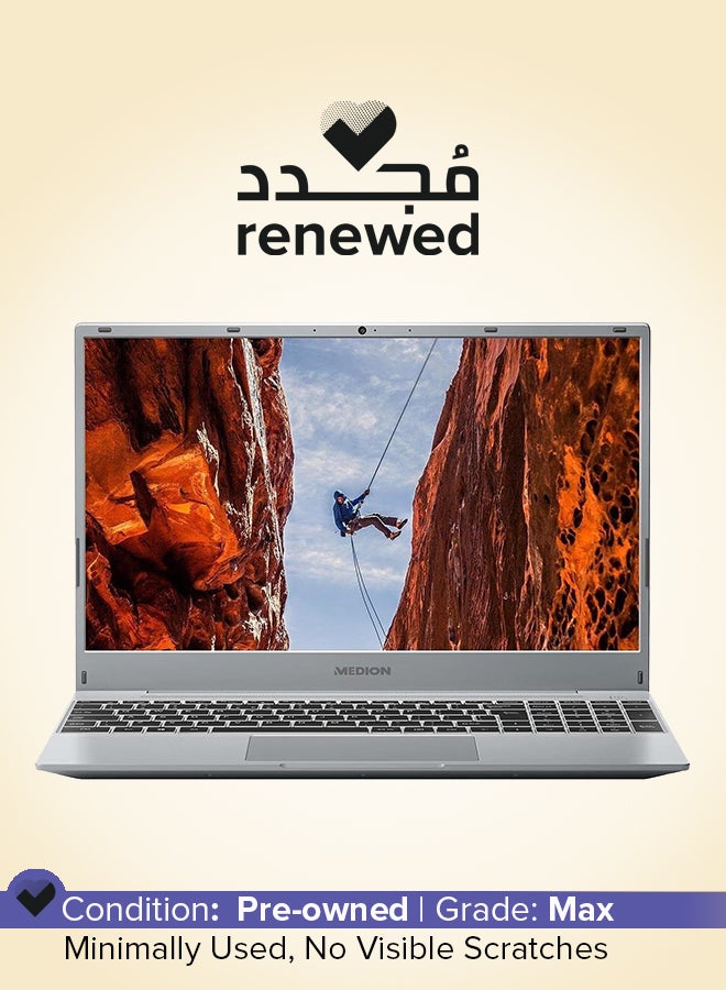 medion Renewed -  E15301 Laptop With 15.6-Inch Display, AMD Ryzen 5 Processor/8GB RAM/256GB SSD/Integrated Graphics Silver English silver - Image 1