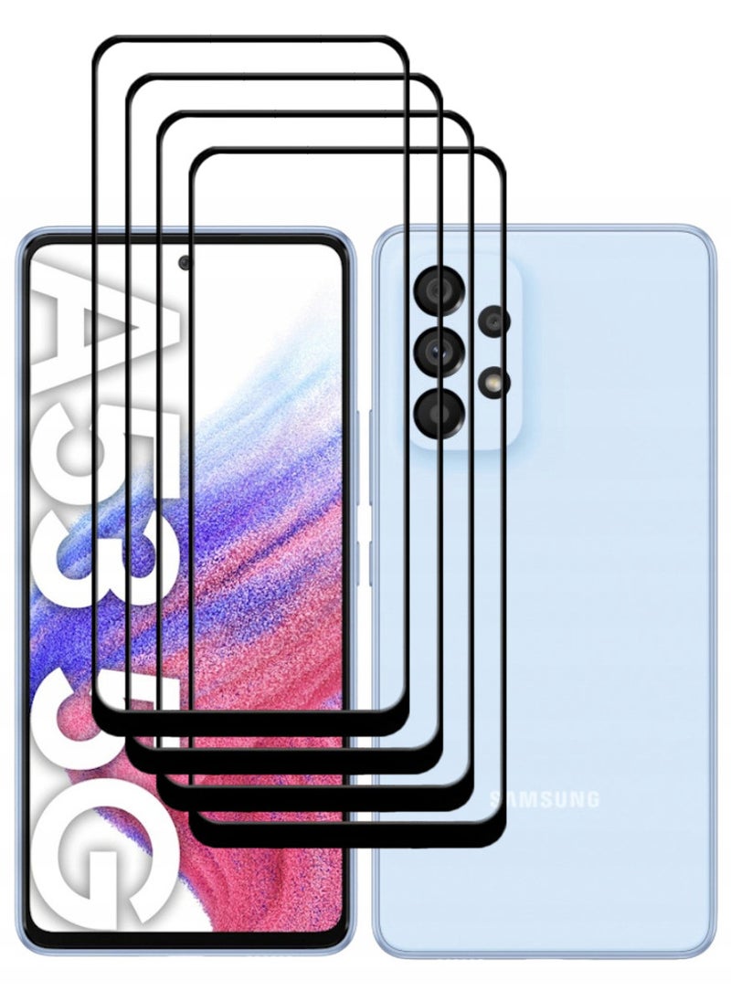 ACLIX 4 Pieces Antistatic ESD Dustproof Premium Quality High Definition Tempered Glass Screen Protector Designed For Samsung Galaxy A53 5G - Image 1