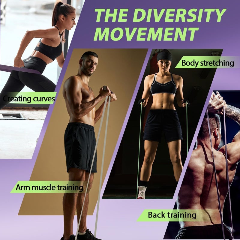 Leekey Resistance Bands, Exercise Bands with Handles,Pull Up Assist Bands - Band Set with Door Anchor - Bands for Working Out,Band for Men and Women Fitness Training,Home Workouts - Image 4
