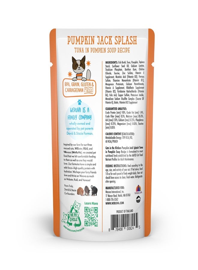 ويروفا طعام القطط Weruva Cats in the Kitchen، بنكهة Pumpkin Jack Splash مع التونة في حساء اليقطين، عبوة 3 أونصة (عبوة من 12) - Image 3