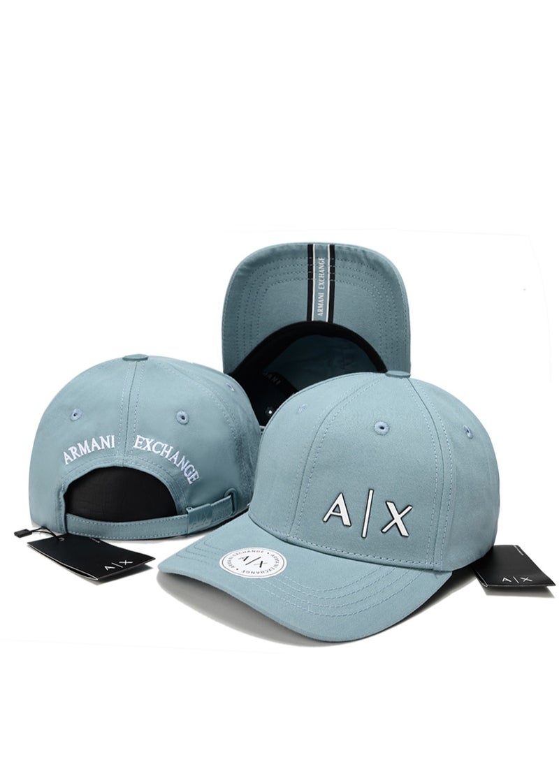 Cap: Light Blue Cotton, 3D Logo Detailing