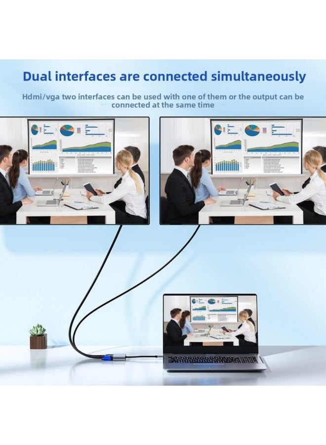 USB3.0 To HDMIVGA 2-in -1 With Audio Drive-free 1080P HD Video On-screen Adapter-Color:USB To HDMI VGA】 - Image 4