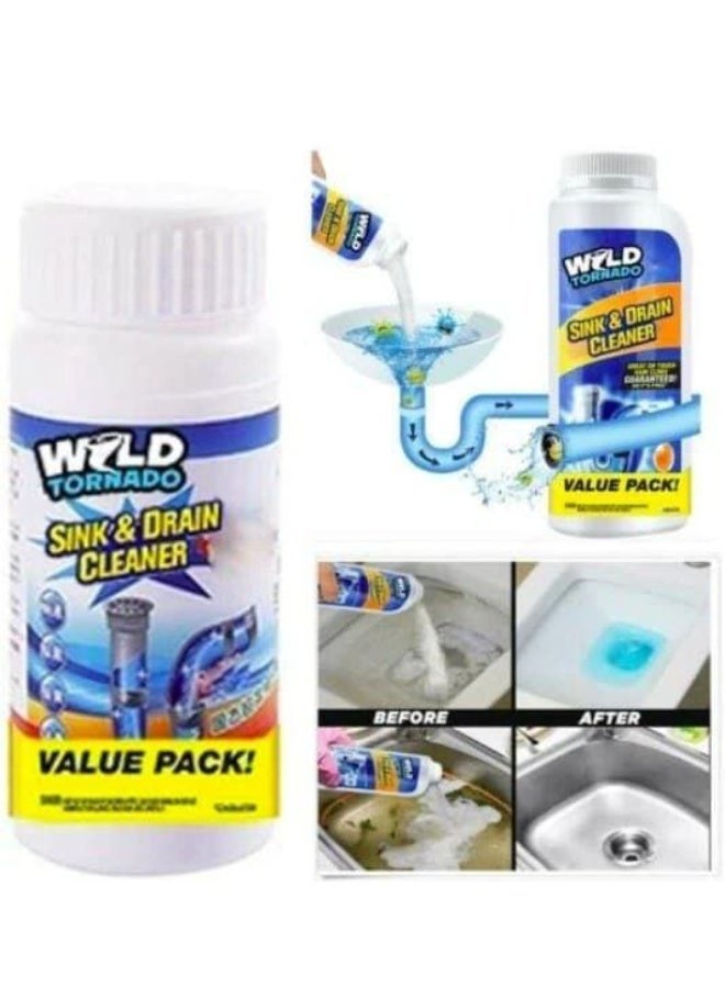 Wild Tornado Powerful Sink & Drain Cleaner - High-Efficiency Clog Remover - Deodorizes & Sanitizes All Drainage Systems - Image 1
