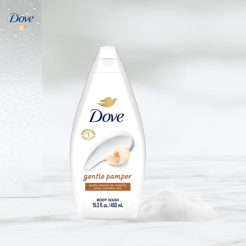 Dove Body Wash, Gentle Pamper 3-Pack â€“ Soothing Moisturizing Cleanser for Soft Skin, 15.22 Oz Ea - Image 4
