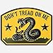 LWQLZY Gadsden Flag Rattlesnake Car Emblem 3D Metal Decal with DonT Tread ON ME Slogan 3M Adhesive Perfect for Cars Motorcycles Windows Doors and Flat Surfaces Matt Black Yellow - Image 2