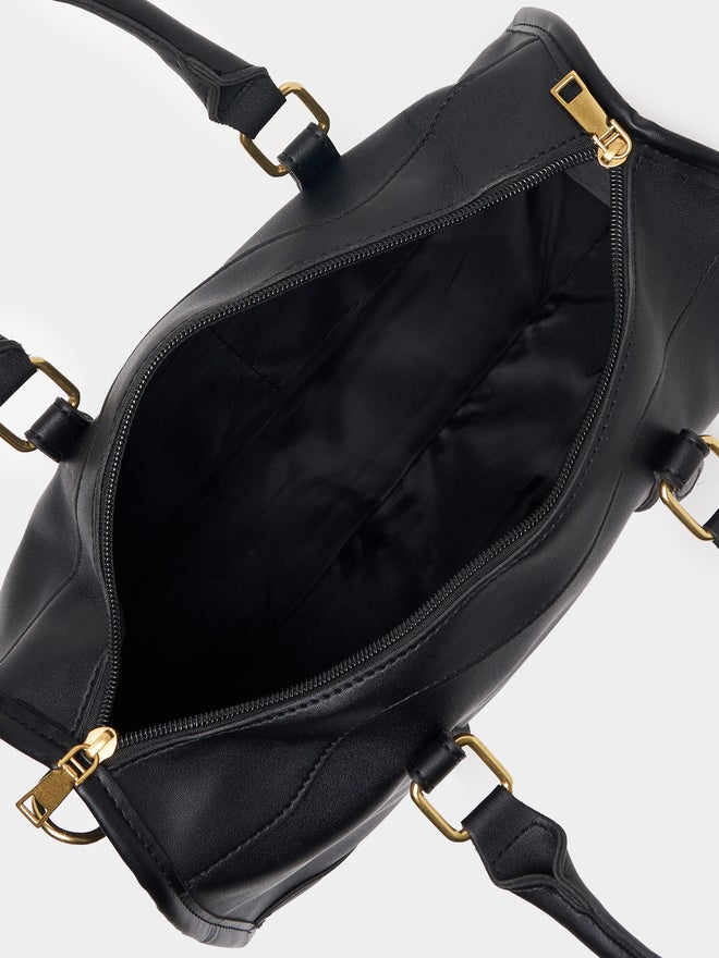 Styli Plain Handbag with Detachable Strap - Image 4