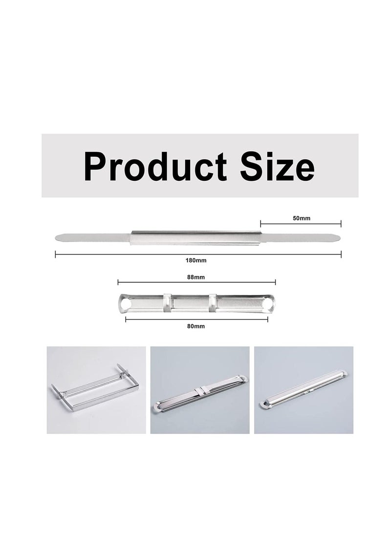 MARKQ 50 حزمة مشابك معدنية لحفظ الملفات 8 سم مشابك ورقية مع مثقاب قياسي 2 ثقب لضاغط ملفات الورق - Image 2