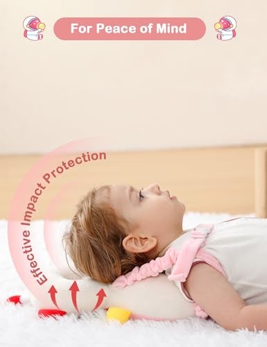 JunNeng Baby Head Protector Backpack Toddler Walking Fall Head Protection Robot Pink - Image 3