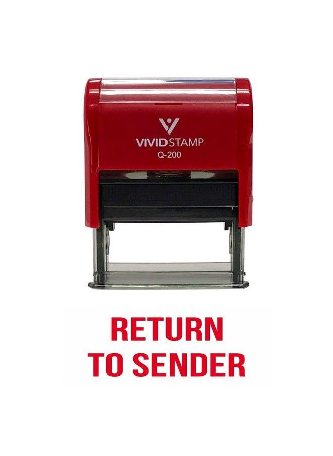 Vivid Stamp Return To Sender Classic Self Inking Rubber Stamp (Red Ink) Medium  - Image 3