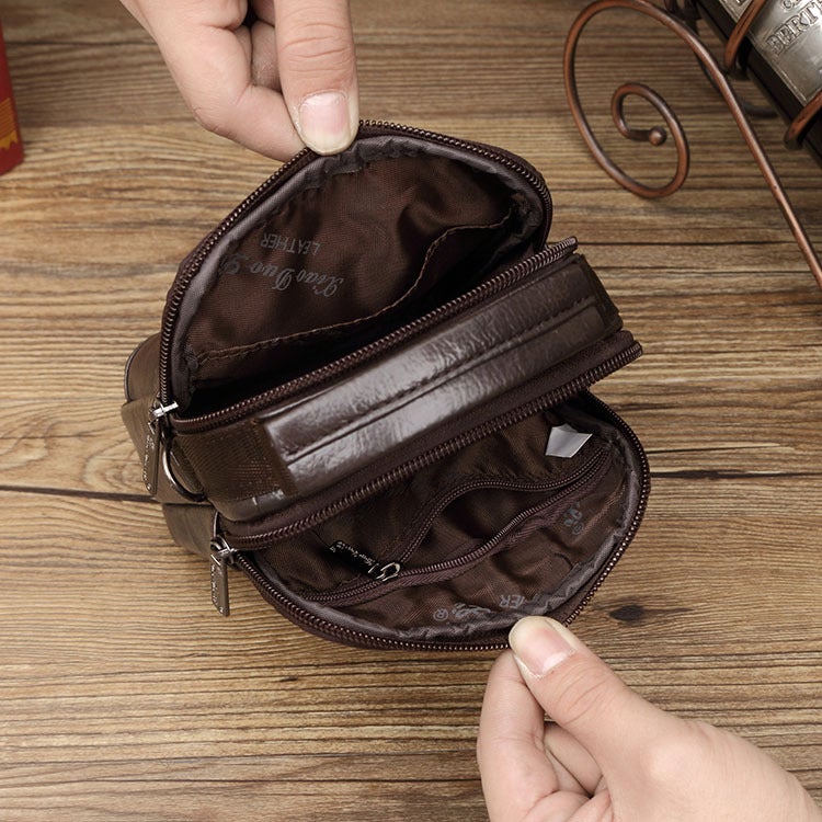 Little Dolly Men'S Mobile Phone Waist Bag 5.5 "Belt Phone Bag 6" Leather Mini Crossbody Shoulder Bag - Image 4