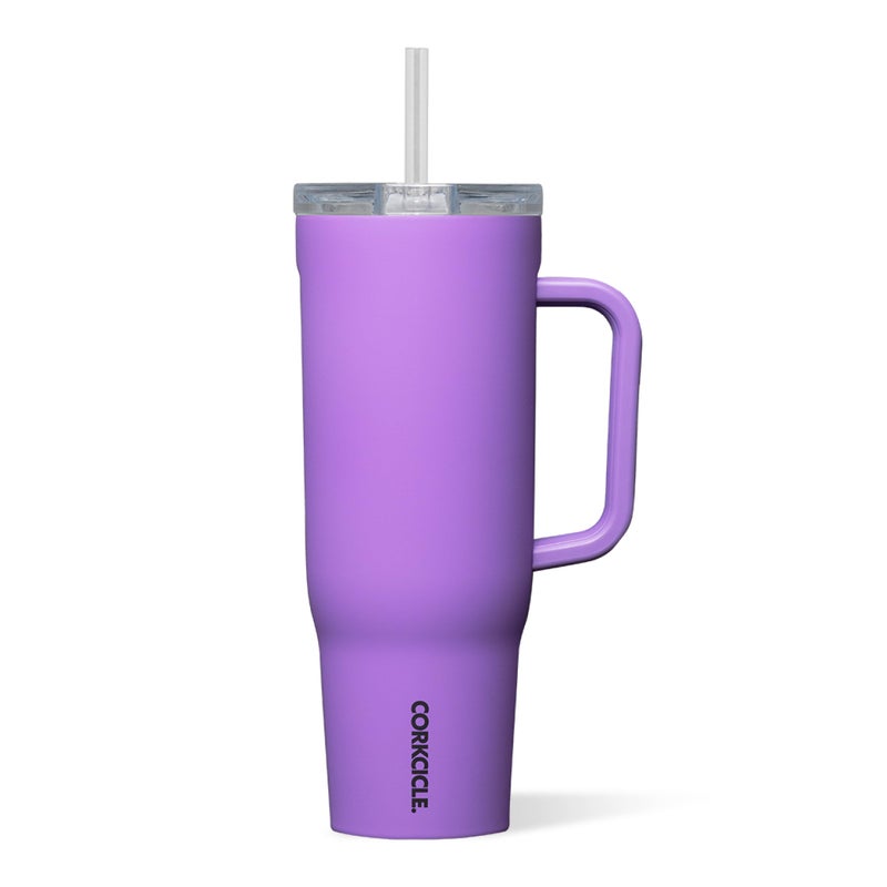 Corkcicle Cruiser Insulated Tumbler Keeps Drinks Cold 20 Hours TripleInsulated Stainless Steel SpillProof Lid Summer Drinkware Gift Keeps Drinks Ice Cold 40 oz Varsity Purple