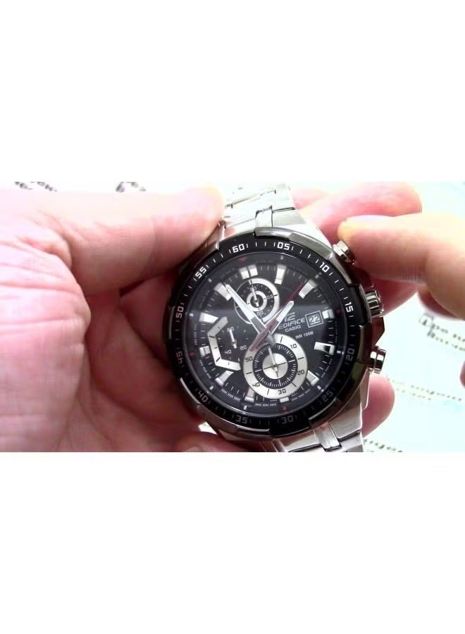 CASIO Men's Edifice Water Resistant Chronograph Watch EFR-539D-1A - 50 mm - Silver - Image 5