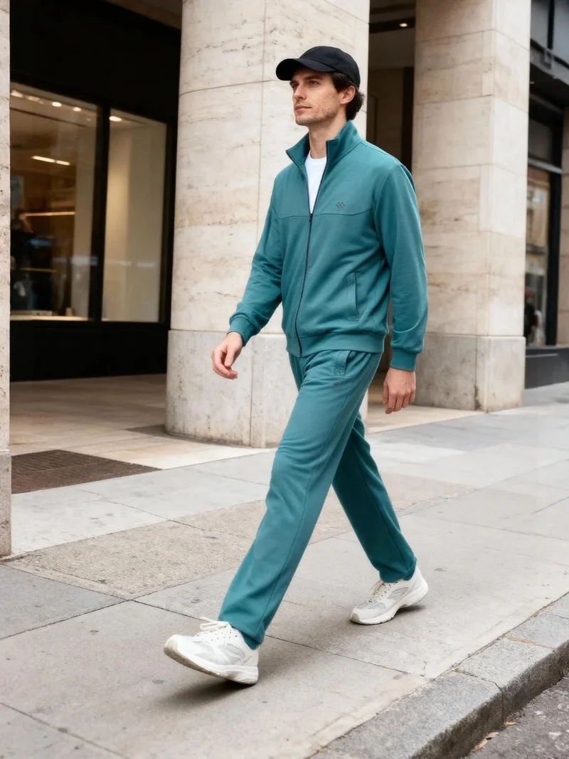 تومي لايف TOMMY Men's Zip-Collar Sweatshirt And Pants Set