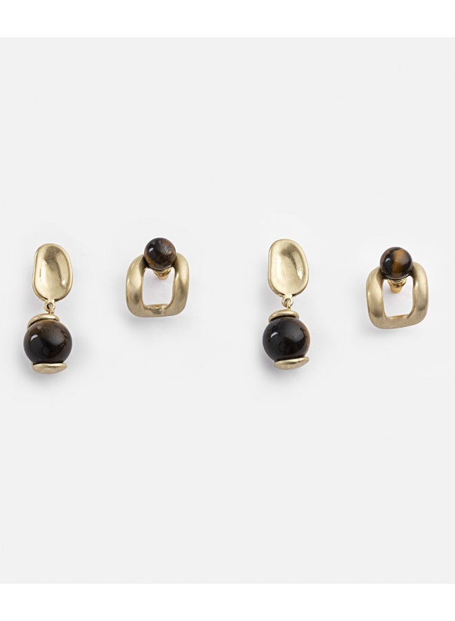 Ipekyol Earrings Set With Contrasting Stones  - Image 1