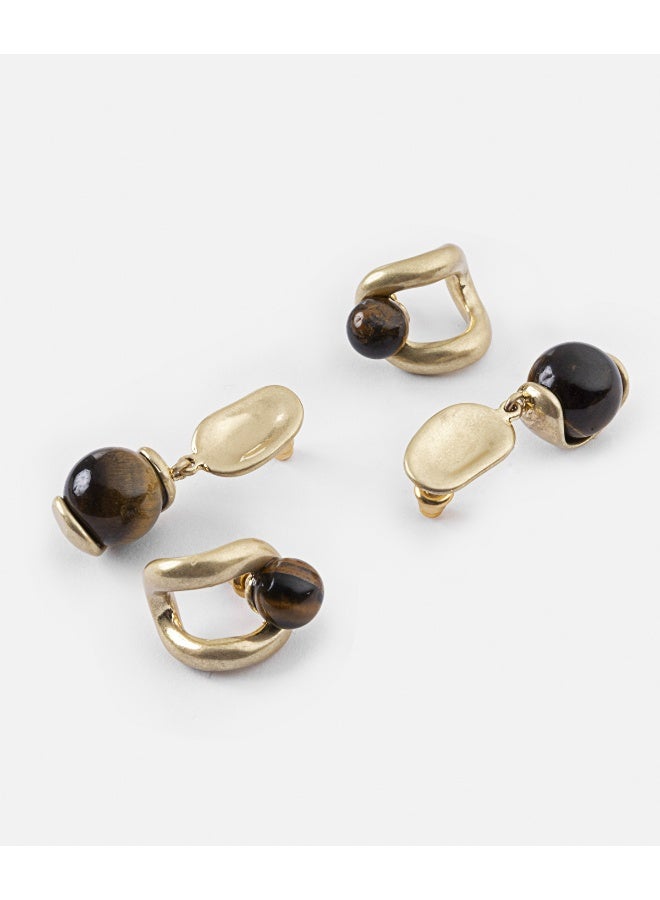 Ipekyol Earrings Set With Contrasting Stones  - Image 2