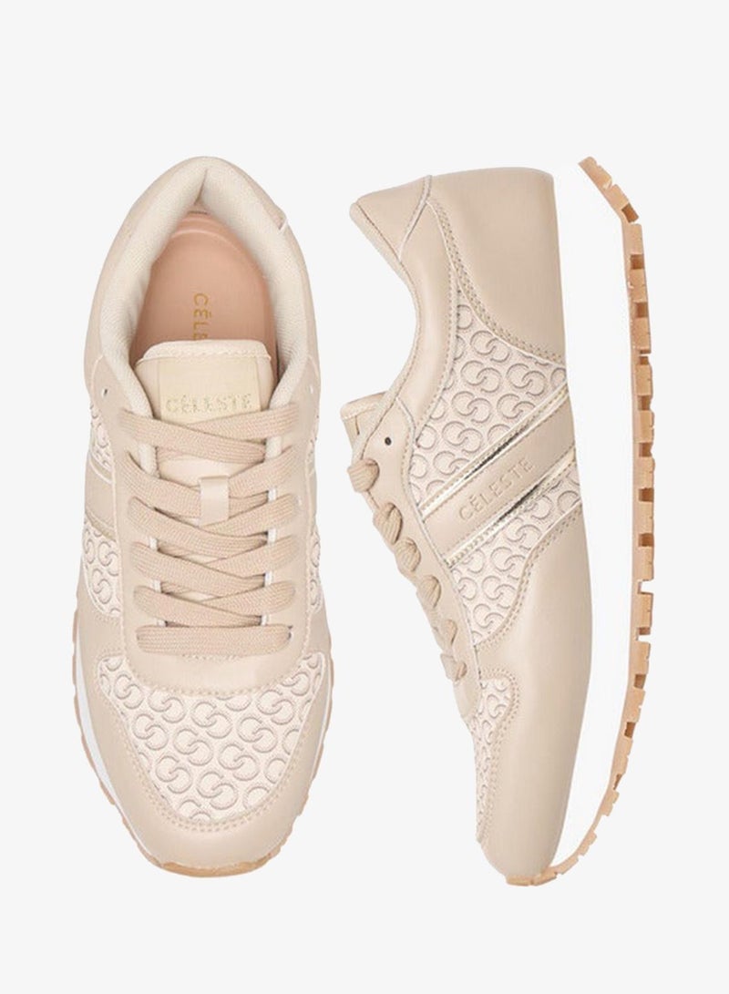 سيليست سنيكرز نسائي بطبعة شعار الماركة برباط - Image 3