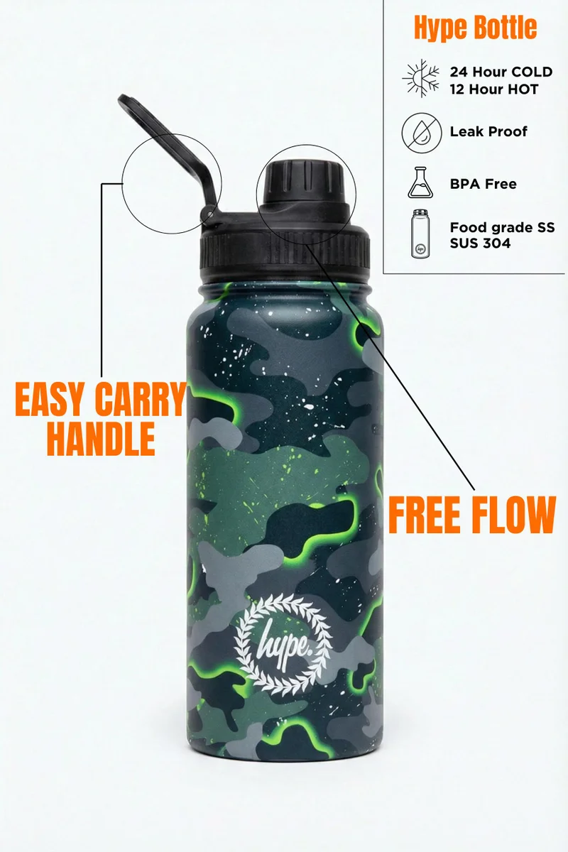 چاست هايب HYPE Water Bottle Green Glow Camo