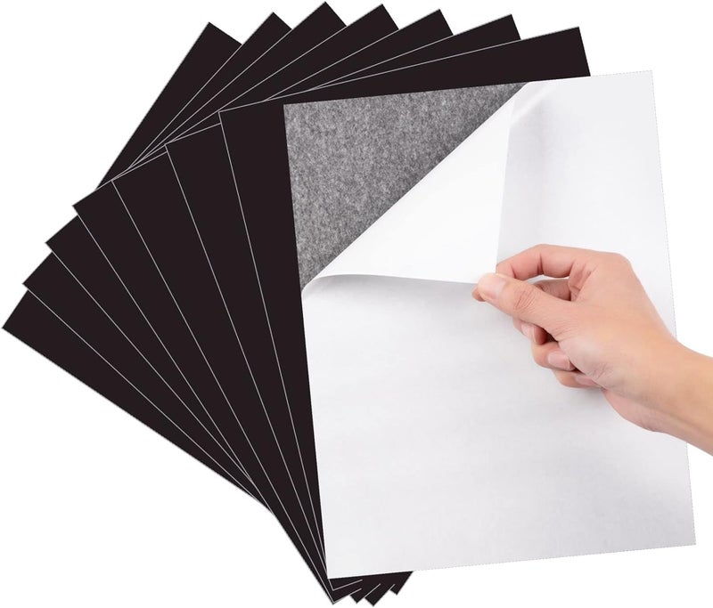 VOXIMAX Magnetic Sheet Papers Plain Adhesive Flexible Peel And Stick A4 Size Fridge Magnets Self For Crafts, Photos, Stamps, Etc. Decoration (30X20 cm) (1 PCS),Black - Image 1
