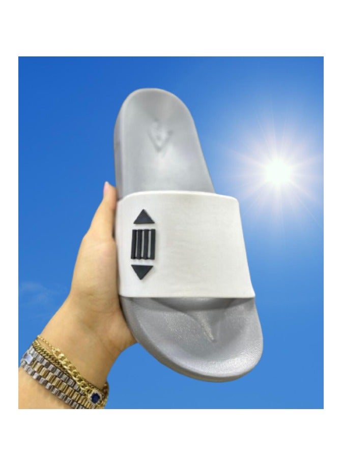 Gray rubber slippers for men and youth - Image 1