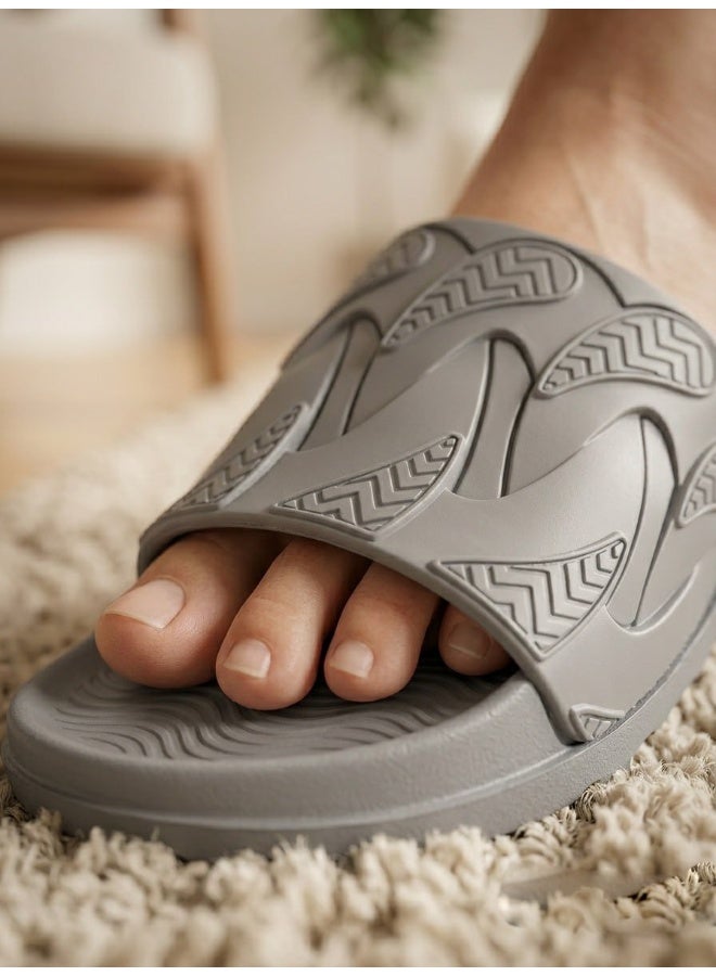 Gray rubber slippers for men and youth - Image 3