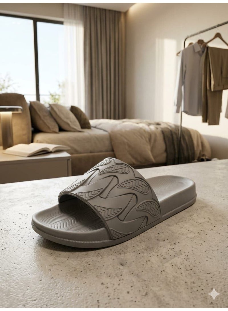 Gray rubber slippers for men and youth - Image 4