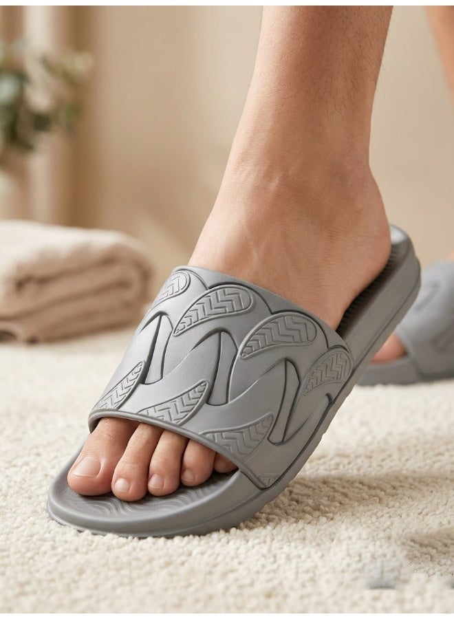 Gray rubber slippers for men and youth - Image 2