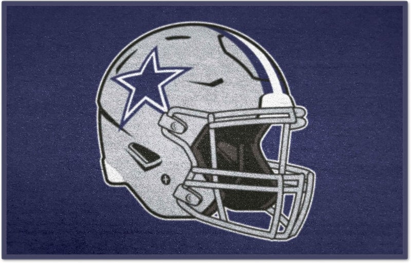 FANMATS FANMATS 5727 Dallas Cowboys Starter Accent Rug  19in x 30in  Sports Fan Home Decor Rug and Tailgating Mat  Cowboys Helmet Logo - Image 1