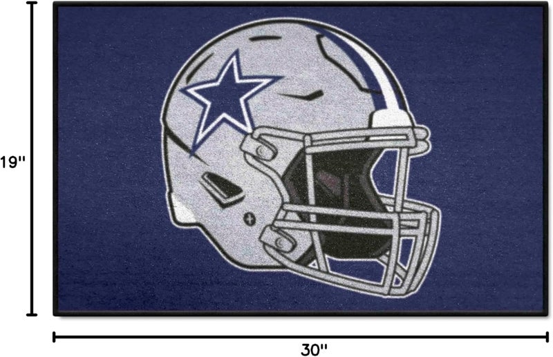 FANMATS FANMATS 5727 Dallas Cowboys Starter Accent Rug  19in x 30in  Sports Fan Home Decor Rug and Tailgating Mat  Cowboys Helmet Logo - Image 3