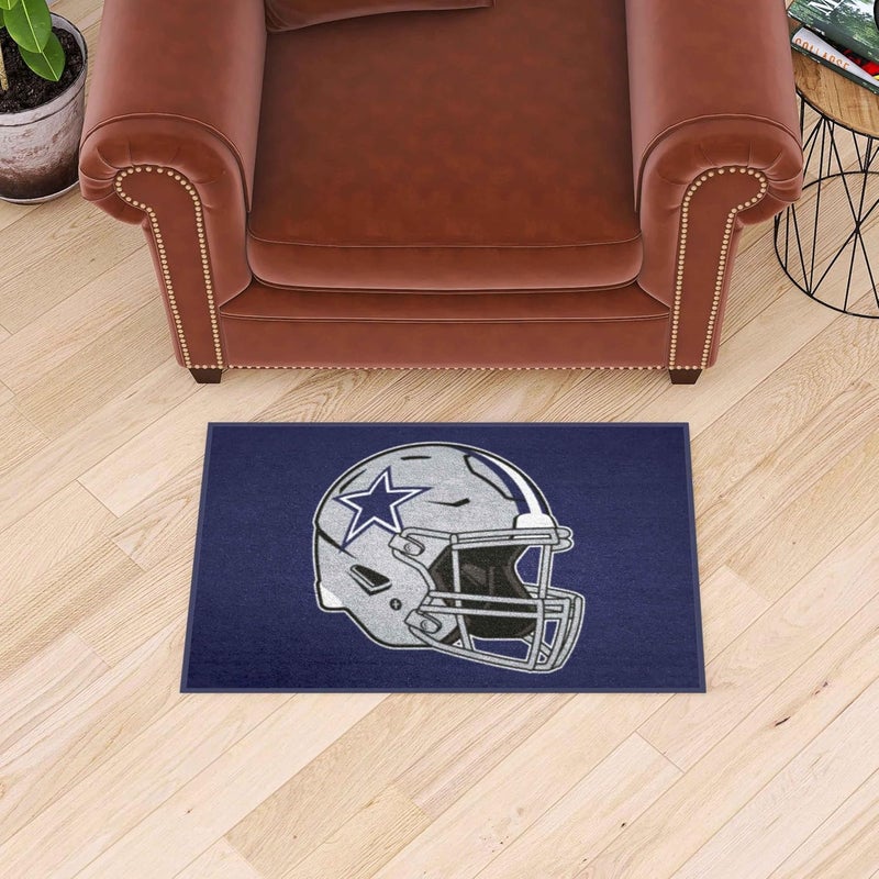 FANMATS FANMATS 5727 Dallas Cowboys Starter Accent Rug  19in x 30in  Sports Fan Home Decor Rug and Tailgating Mat  Cowboys Helmet Logo - Image 2