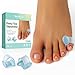 Welnove Pinky Toe SeparatorToe Spacer Bunion Corrector for WomenPreventing Rubbing Relieve Pressure 12PCS Blue - Image 1