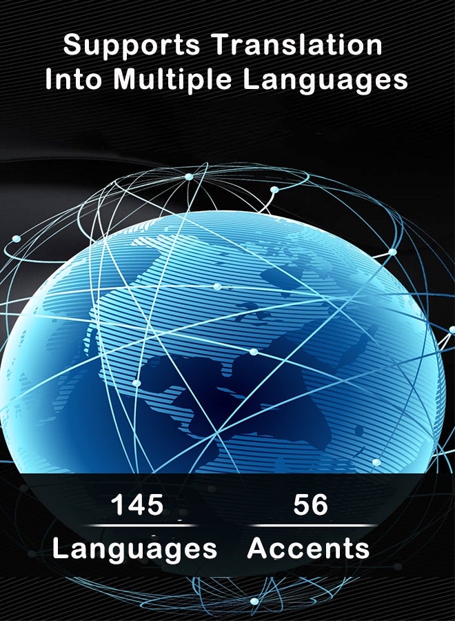 RUKYU AI Smart Glasses,Wireless Bluetooth Glasses, 2-in-1 Glasses and Earphones, Supports Real-Time Translation of 145 Languages, Music Playback, Recording, and Voice/Video Call Translation, 360-degree Panoramic Surround Sound, Clear Noise Reduction, Suitable For Meetings, Driving, Travel And Other Occasions (Gunmental Gray) - Image 3