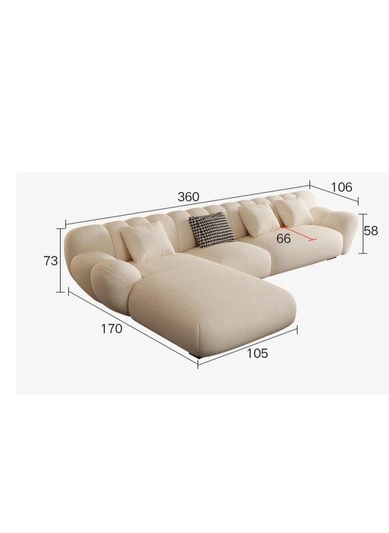 Comfynest Comfynest L Shape Modern Sofa Set With Chair And Ottoman  - Image 4