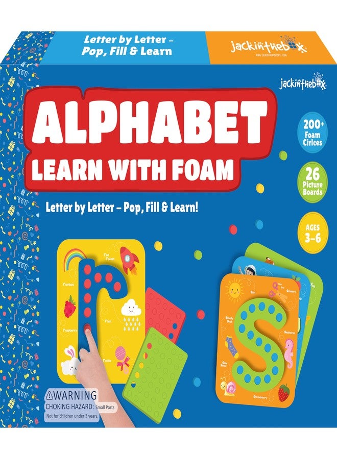 jackinthebox Toddler Toys, Learn Alphabet with Foam, Learning Toys for Toddlers, Unique Learning Resources, Great Gift for Toddlers 3 4 5 Years Old, Classroom Must Haves, Perfect for Learning A B C D - Image 1