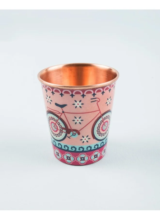 Chumbak Boho Cycle Copper Tumbler, 275ml