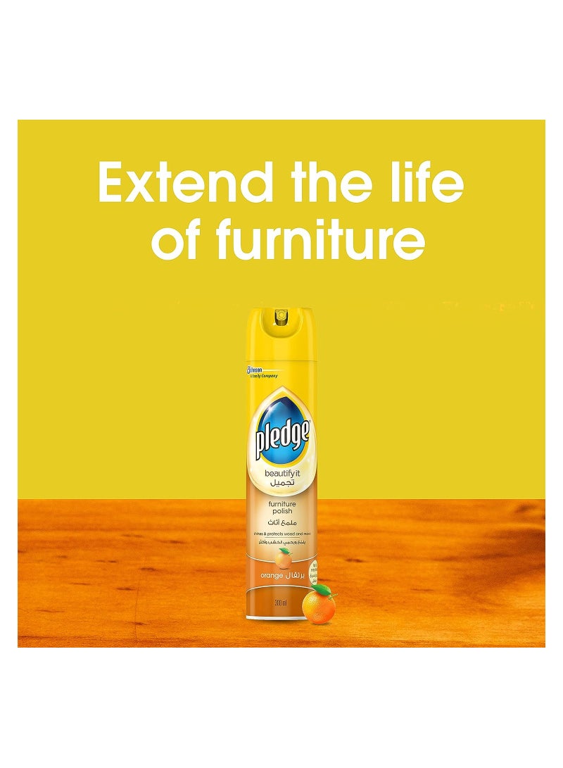 Pledge Beautify It Furniture Spray Orange 300 ML - Image 5