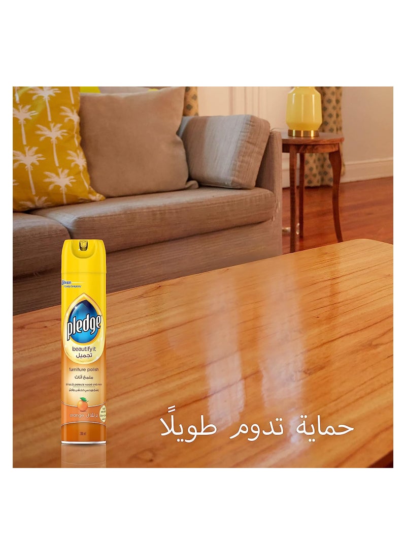 Pledge Beautify It Furniture Spray Orange 300 ML - Image 4