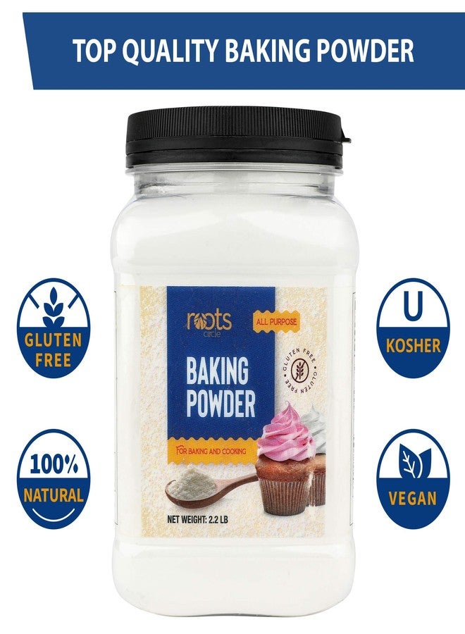 Roots Circle Baking Powder | Gluten-Free All-Purpose Leavening Agent For Cooking and Baked Goods, Desserts, Breads, & Cake | Vegan & Kosher-Safe | 2lb [35oz] Airtight Bulk Container - Image 2