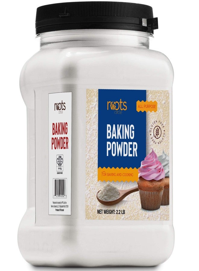 Roots Circle Baking Powder | Gluten-Free All-Purpose Leavening Agent For Cooking and Baked Goods, Desserts, Breads, & Cake | Vegan & Kosher-Safe | 2lb [35oz] Airtight Bulk Container - Image 1