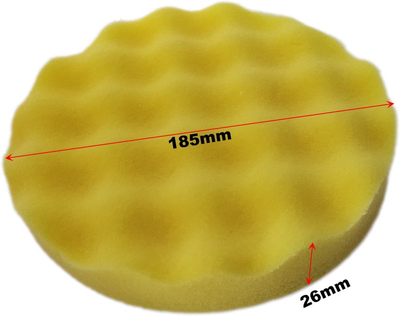 Dumdaar 7Inch pad kit Wave Sponge Polishing Pad wool pad backing pad and M14 adaptor for Waxing Buffing polishing - Image 3