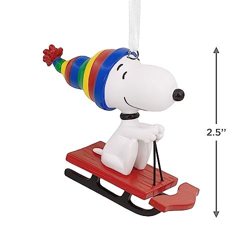 Hallmark Collectable Peanuts Snoopy on Sled Ornaments, Snoopy Decoration, Hanging Ornament, Gifts for Christmas, Peanuts Comics - Image 3