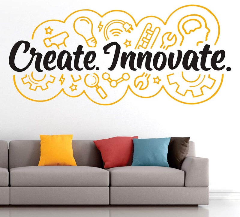 StickMe 'Create - Innovate - Office - Inspirational - Motivational - Quotes - Wall Sticker' - Image 1