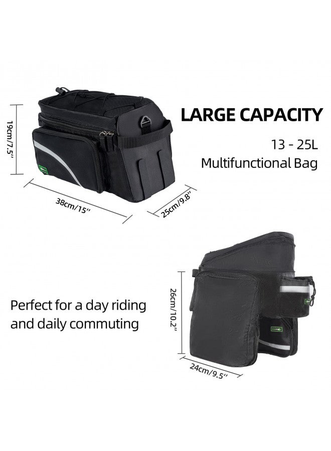 Rockbros ROCKBROS Bike Trunk Bag 13L-25L Bike Rear Rack Bag Bike Cargo Rack Bag Rear Rack Carrier Bag - Image 3