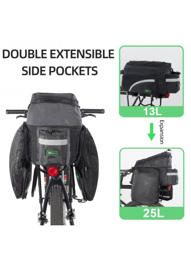 Rockbros ROCKBROS Bike Trunk Bag 13L-25L Bike Rear Rack Bag Bike Cargo Rack Bag Rear Rack Carrier Bag - Image 2