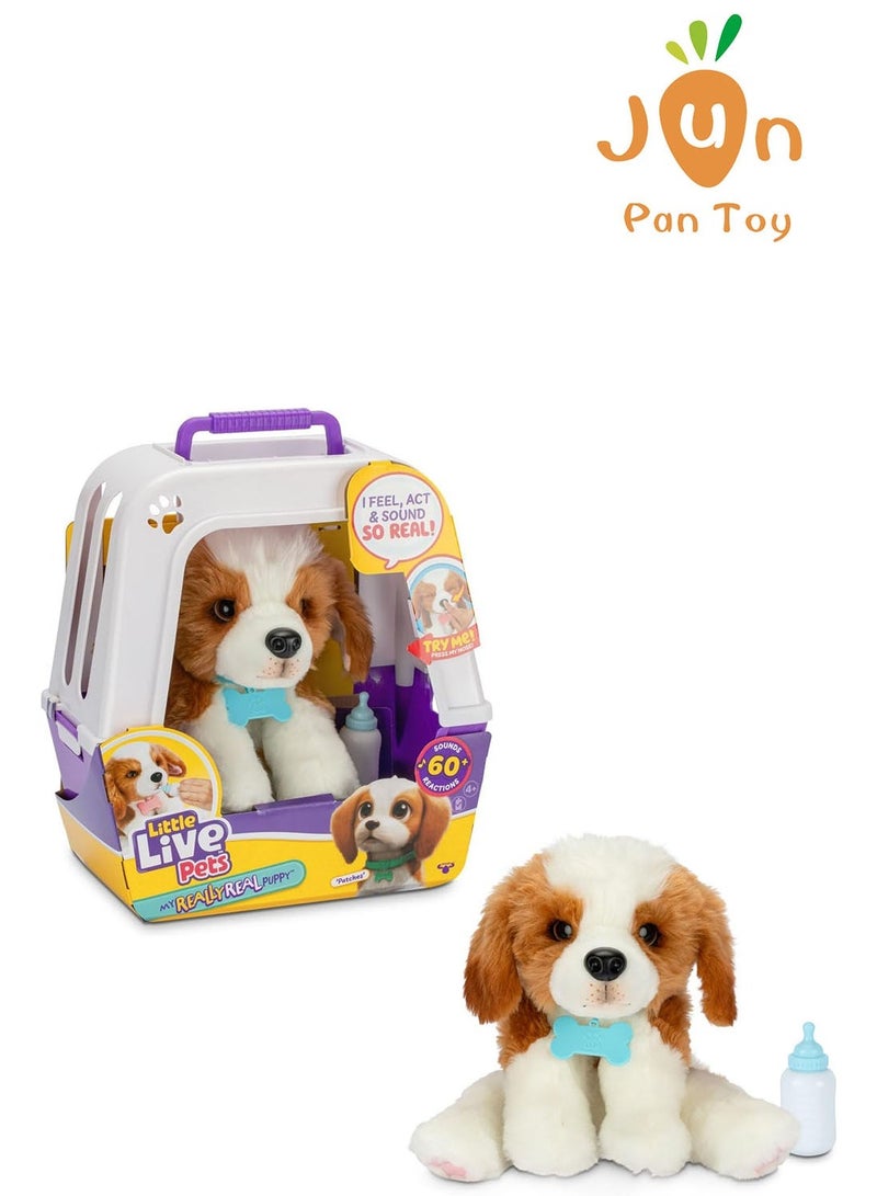 موس أصلي Little Live Pets Moose Toys Patches جرو تفاعلي لعبة حيوان أليف 60 Plus أصوات حركات إطعام إكسسوارات هدية أطفال عمر 4 سنوات فأكثر F0172-8 - Image 1