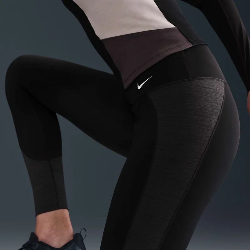 Nike black and grey Women's One Dri-Fit 7/8 Training Leggings for Women | Best Price UAE