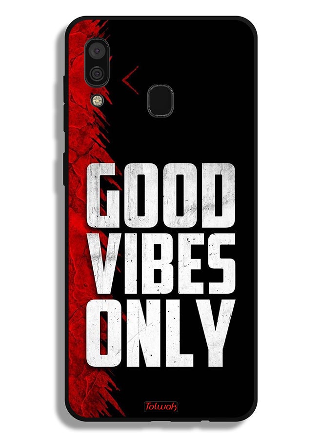 Tolwak Samsung Galaxy A20 Protective Case Cover Good Vibes Only - Image 1