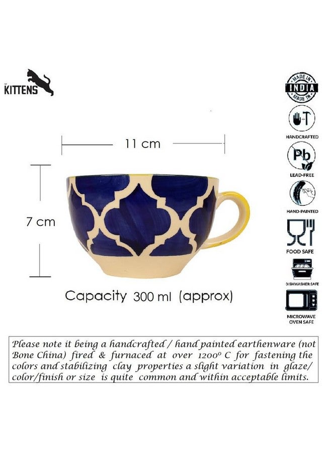 KITTENS Ceramic Soup Bowls with Handles & Spoons | Set of 4 (300ml) | Handcrafted, Handpainted | Microwave & Dishwasher Safe | Lead-Free | Ideal for Soup, Dal, Curry, Kheer, Custard, Gift - Image 3